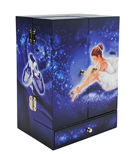 Trousselier - Makeup Cabinet with Music Ballet Dancer, S52070, Blu marino (N2x)