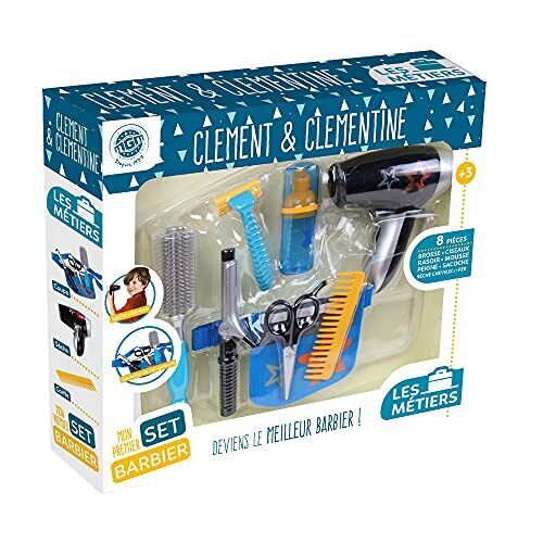 CLEMENT CLEMENTINE - Barber Set - Pretend Play - 102110 - Blue - Plastic (r6r)