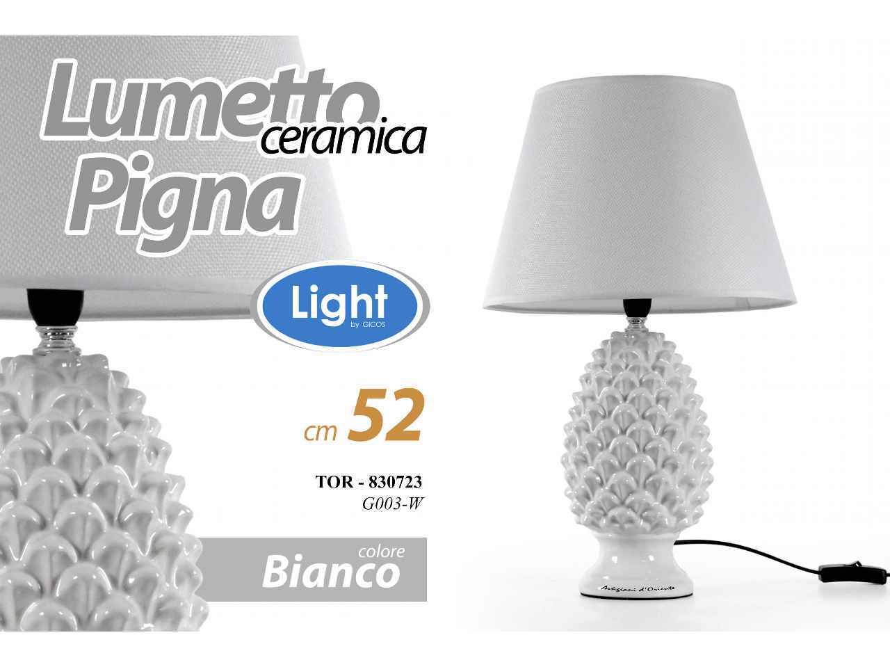 517905 LAMPADA PIGNA BIANCA H52cm830723
