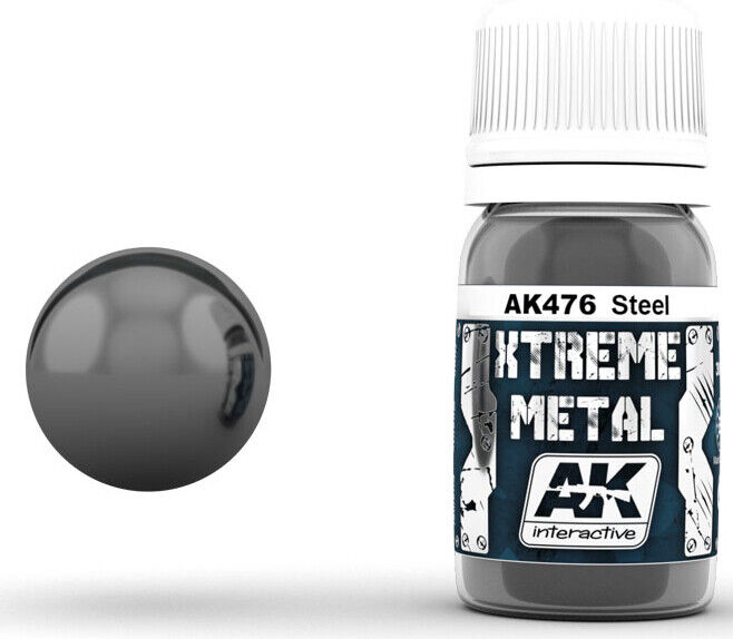 Colore Metallico Xtreme Metal Steel Ak-0476 AK INTERACTIVE