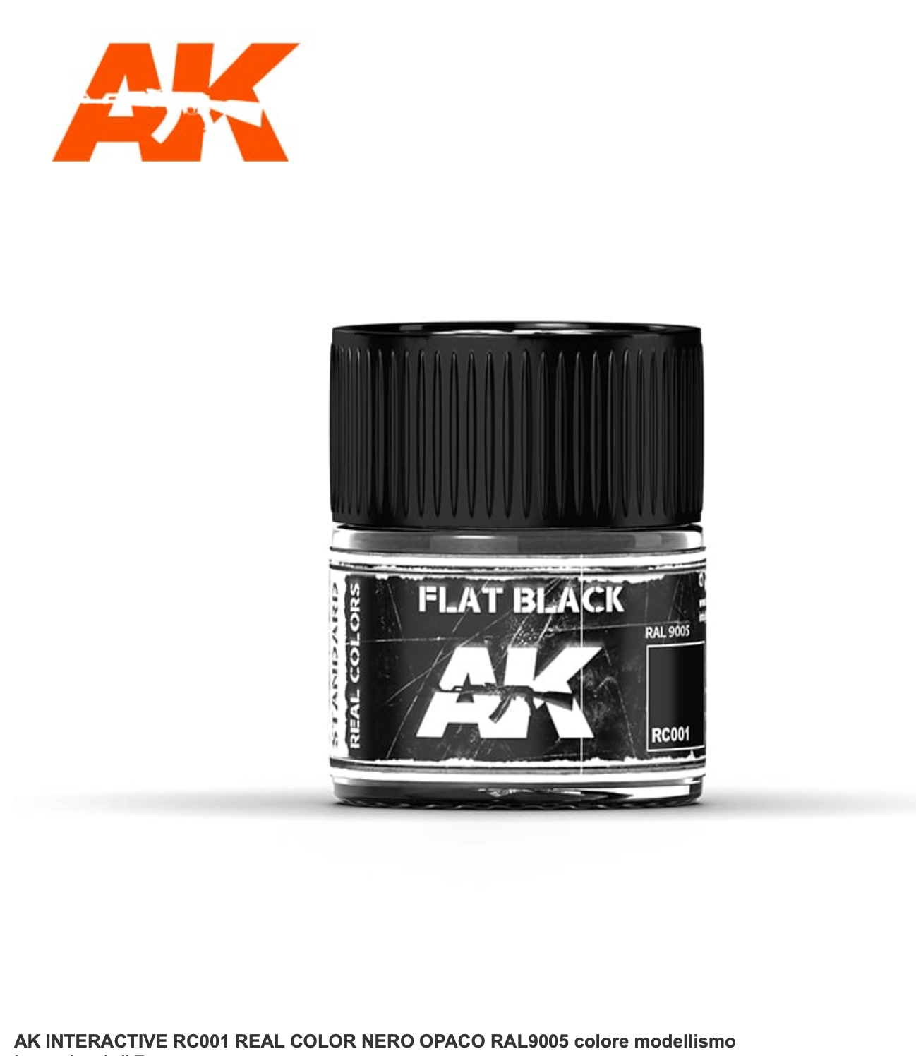 AK Interactive Real Colors RC001 Fiat Black - 10ml AK Interactive 8436564922328