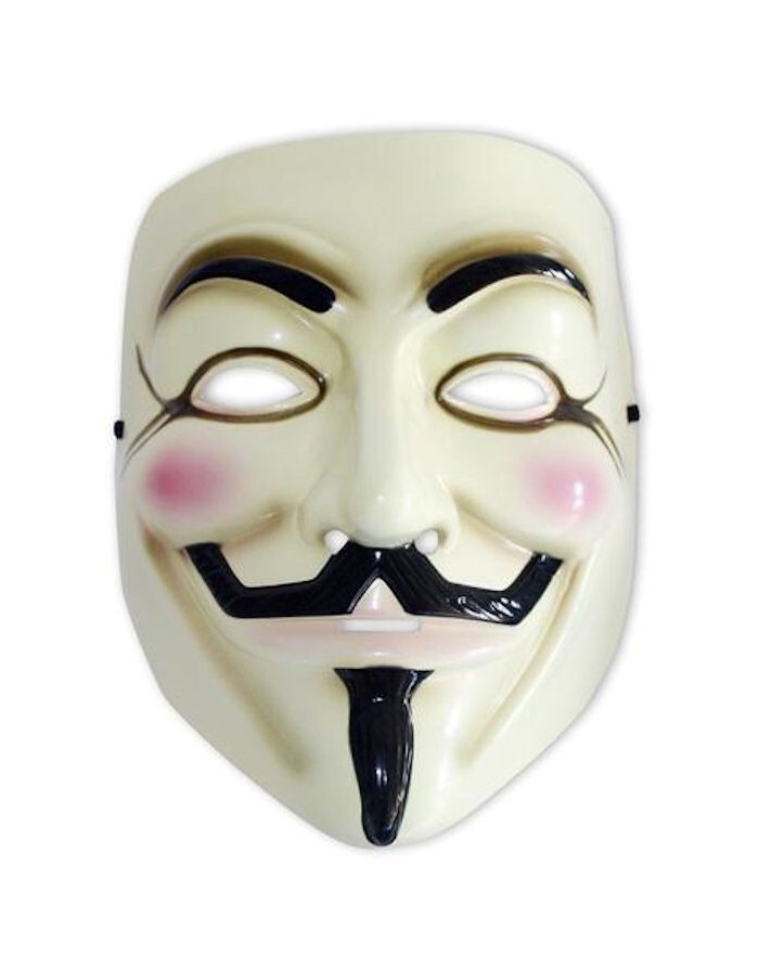 MASCHERA V FOR VENDETTA GUY FAWKES DC MASK PROP REPLICA NEW!!