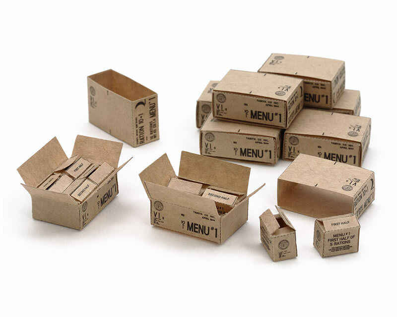Tamiya 12689 U.S. 10-in-1 Ration Cartons WWII 1:35 modellismo