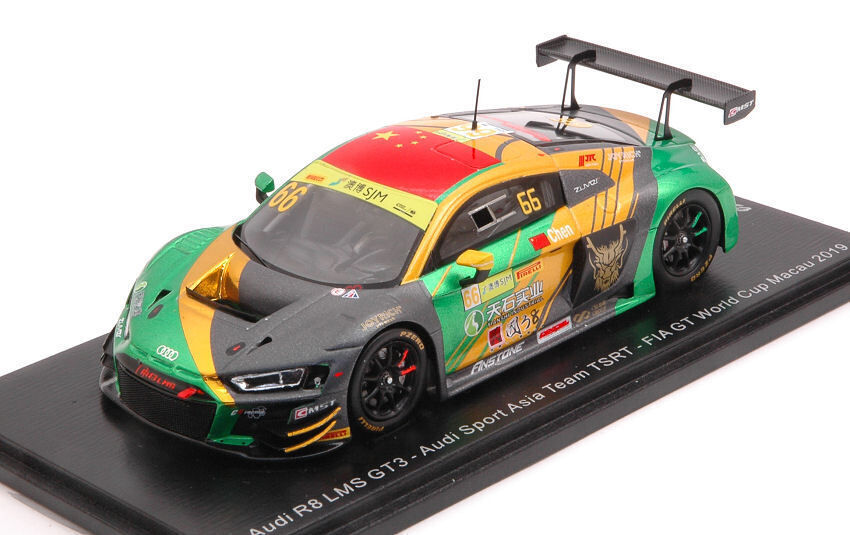 Audi R8 Lms #66 Fia Gt World Cup Macau 2019 W.chen 1:43 Model SPARK MODEL