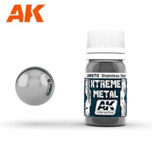 AK670 Pittura Extreme IN Metallo Acciaio - 35ml - AK670