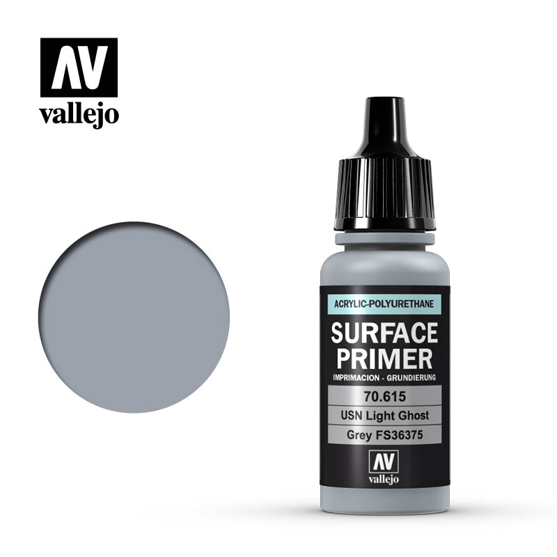 Vallejo Model Air Acrylic Acrilico 70615 Surface Primer USN Light Ghost Grey