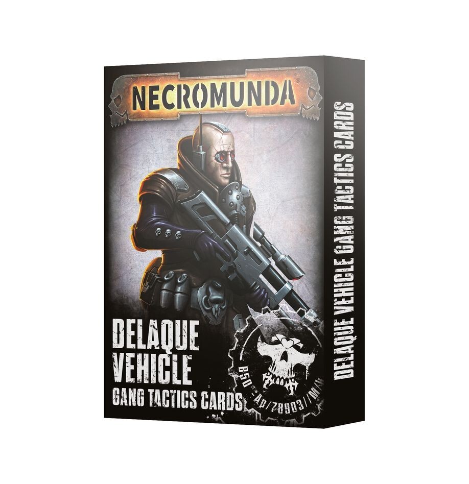 DELAQUE VEHICLE GANG TACTICS CARDS necromunda IN INGLESE warhammer MAZZO età 12+