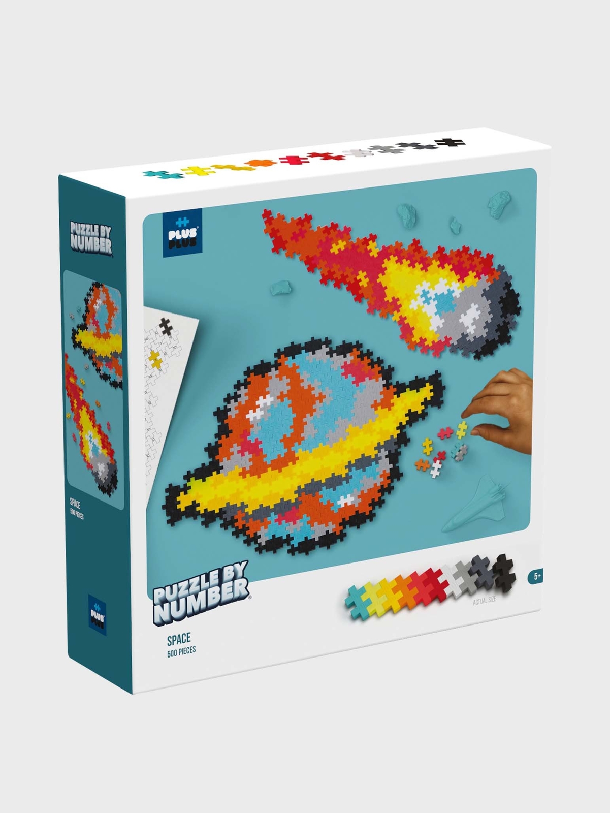 MINI BASIC plus plus PUZZLE BY NUMBER spazio SPACE con 500 pezzi PLUSPLUS età 5+