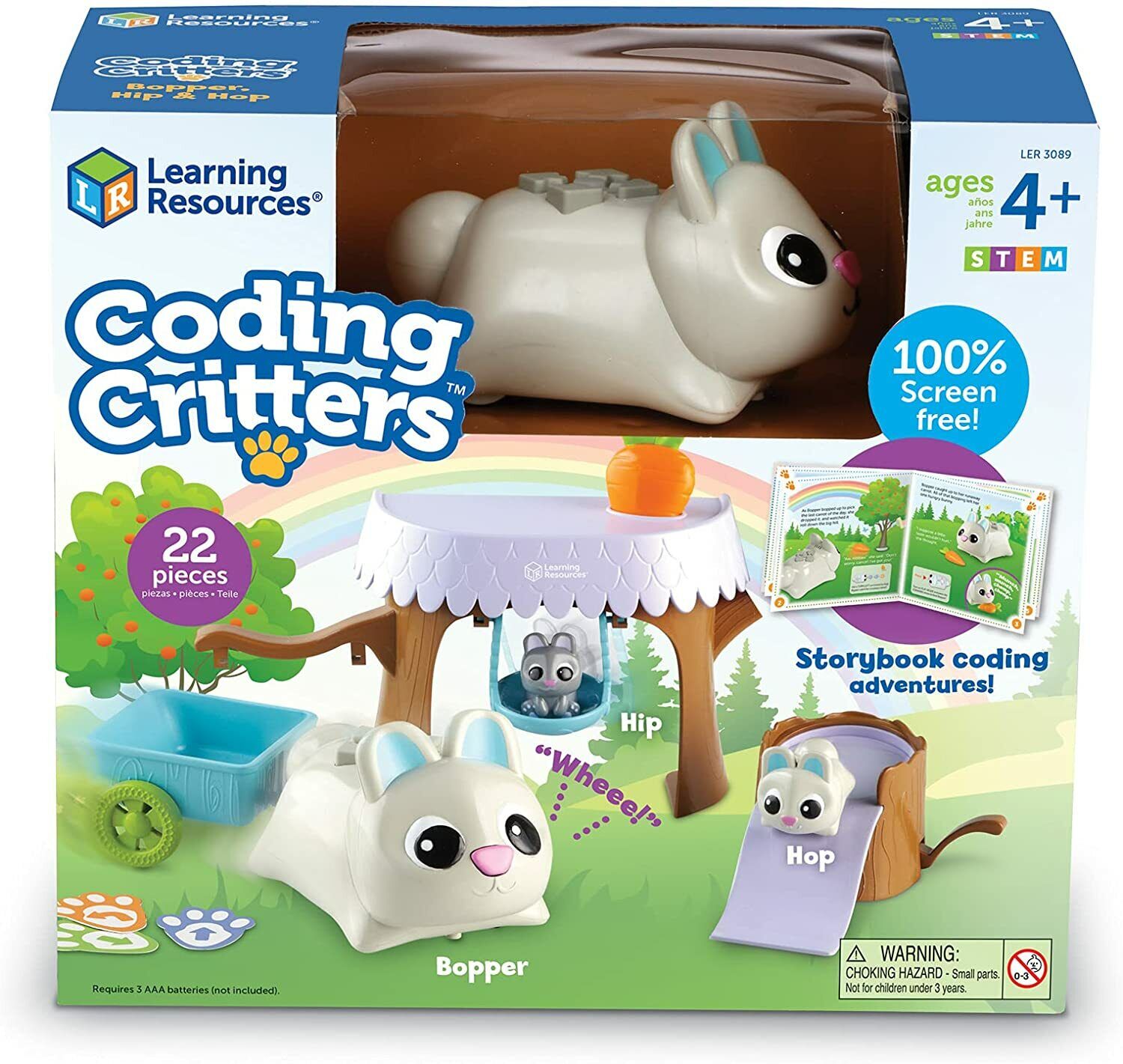 Learning Resources- Coding Critters Bopper, Hip e Hop, LER3089 - NUOVO