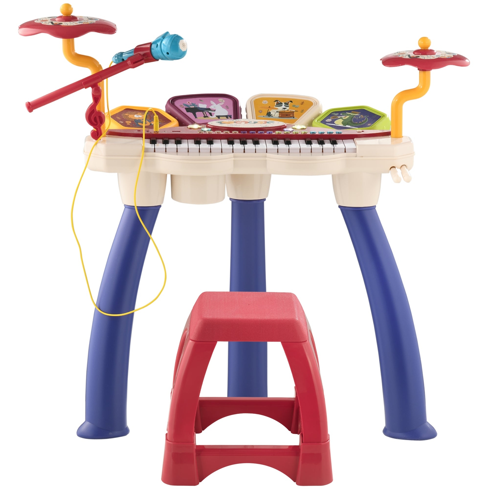 Pianola 32 Tasti con Sgabello e Microfono Karaoke Mp3 e Registratore