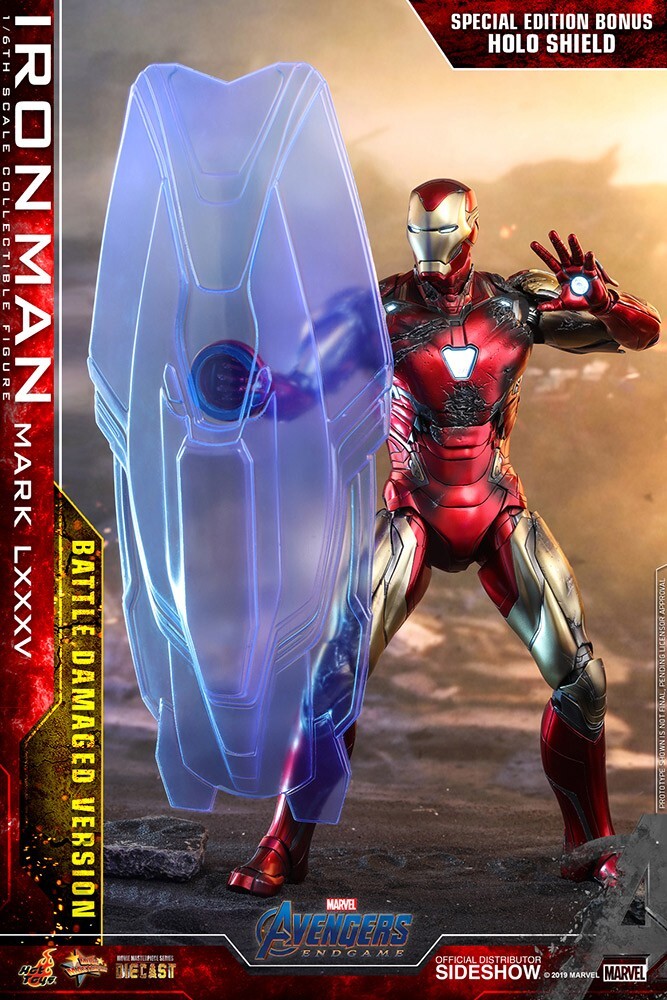 SPECIAL EDITION HOT TOYS 1/6 Endgame Iron Man mark 85 Battle Damaged MMS543 D33B