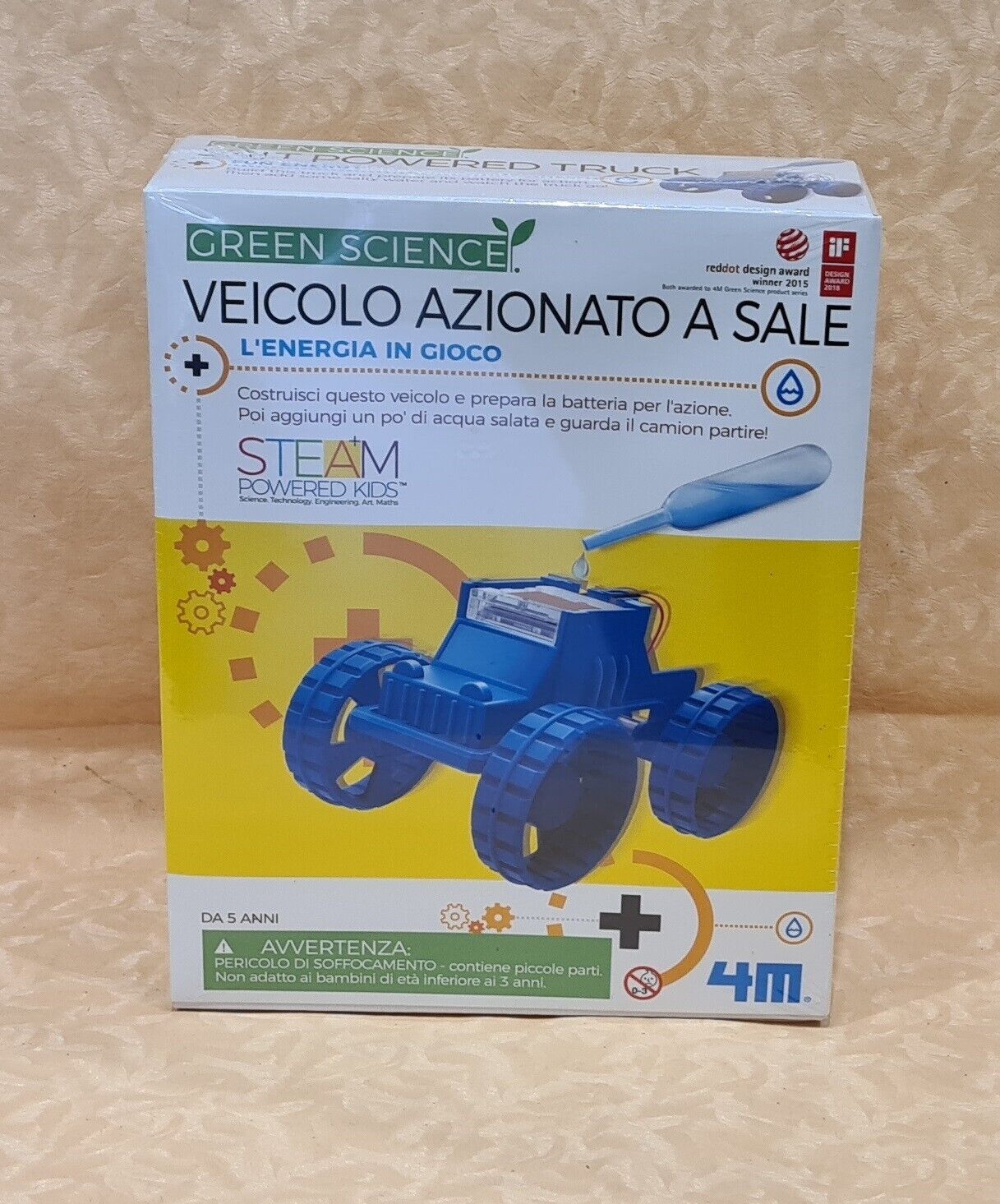 VEICOLO ECOLOGICO AZIONATO A SALE GREEN SCIENCE ESPERIMENTI cod.27298