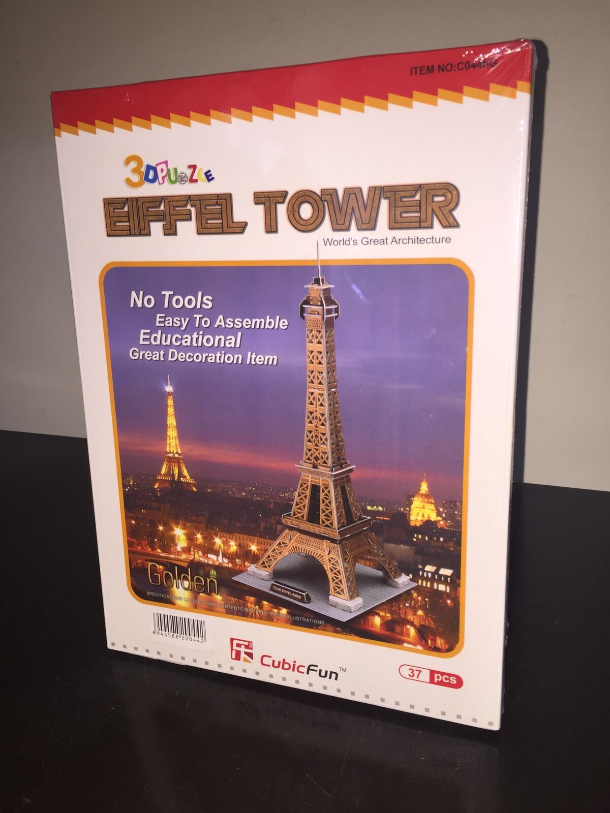 CubicFun Puzzle 3D LA TORRE EIFFEL Golden Tower 37 Pezzi Sigillato