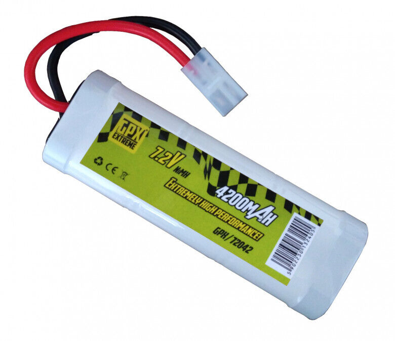 Batteria GPX Extreme NiMh 4200 mAh 7.2V Connettore Tamiya Grande