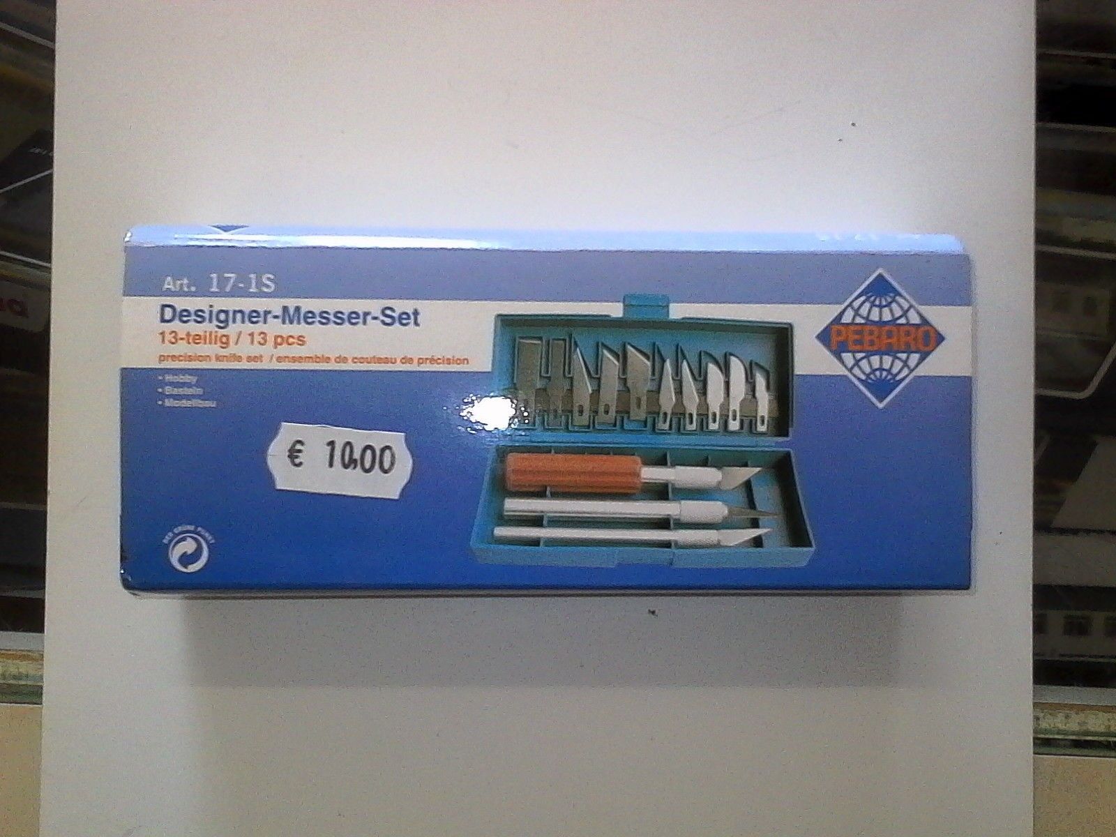 PEBARO DESIGNER MESSER SET 13 PEZZI TAGLIERINO CON LAME DI RICAMBIO   ART 17-1S