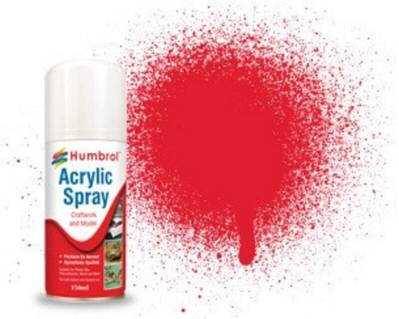 Humbrol Acrylic Spray Paint No.19 Red (150ml) AD6019 modellismo