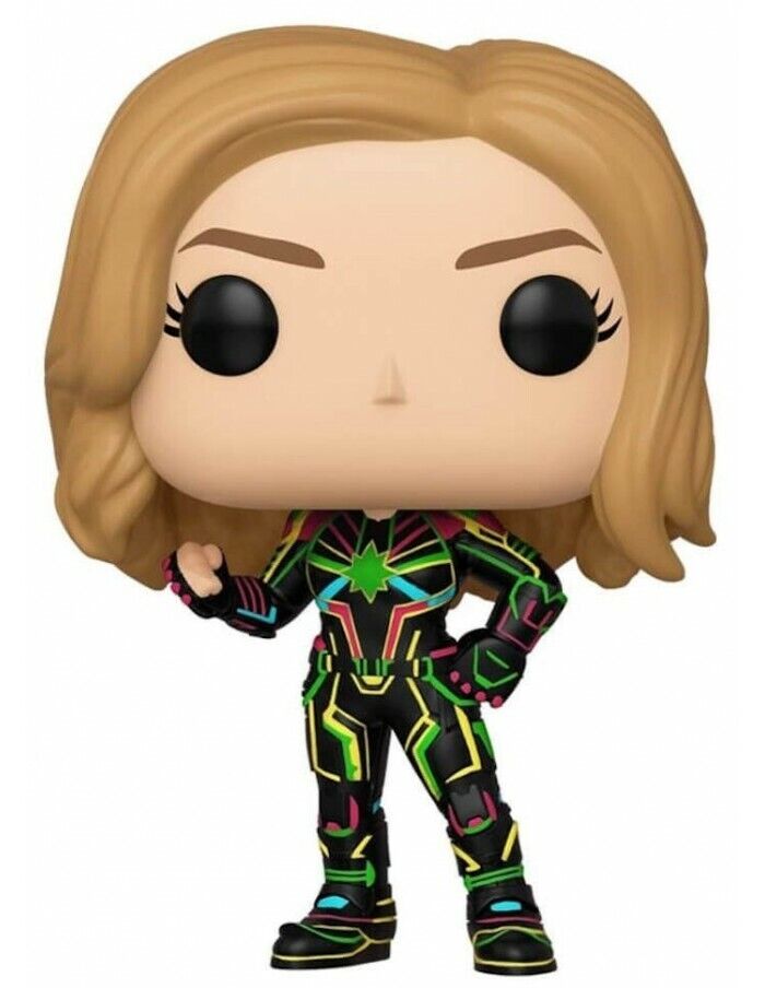 FUNKO POP MARVEL CAPTAIN MARVEL MOVIE CAPTAIN MARVEL NEON SUIT VINYL FIGURE NEW
