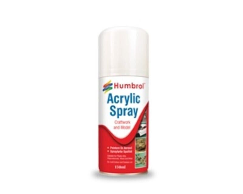 Humbrol Acrylic Spray Paint No.191 Chrome Silver (150ml) AD6191 modellismo