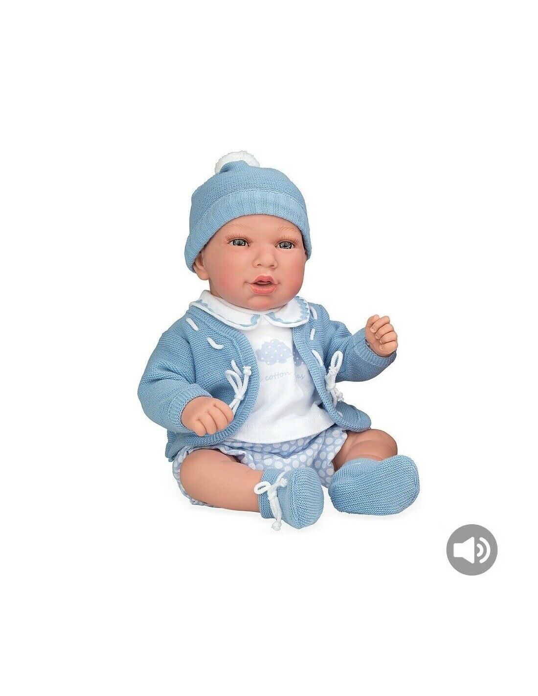 GIOCHERIA ARIAS ELEGANCE BAMBOLA 40 CM REALBORN REBORN CON SUONI AZZURRO