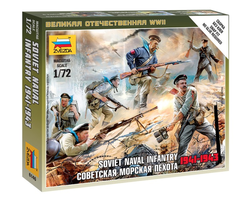Zvezda Soviet Naval Infantry 1941-1943 1:72 6146 modellismo