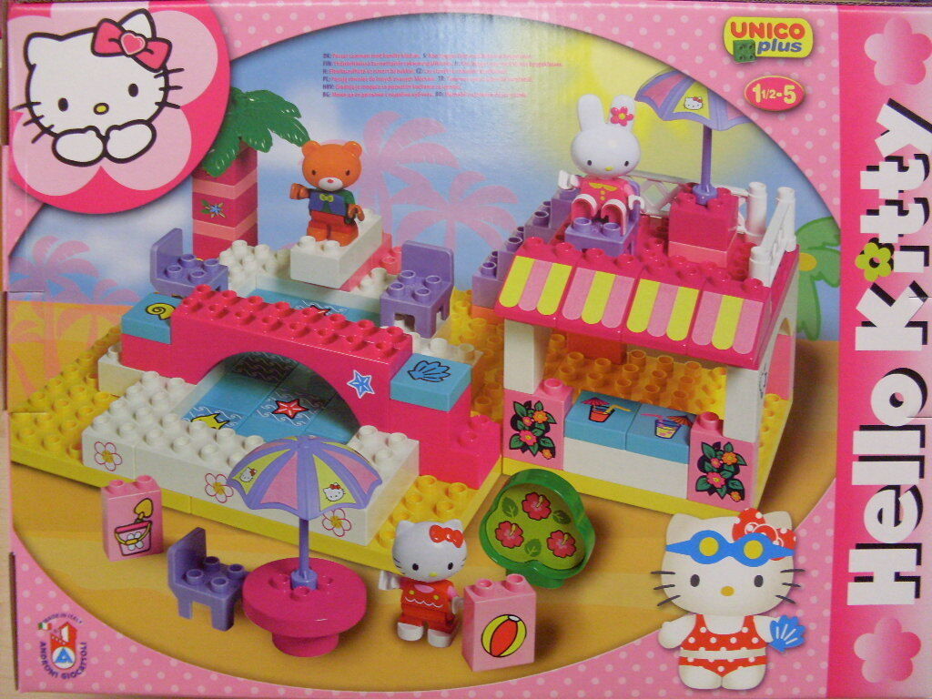 beach club hello kitty costruzioni building bricks set construction blocks 8664