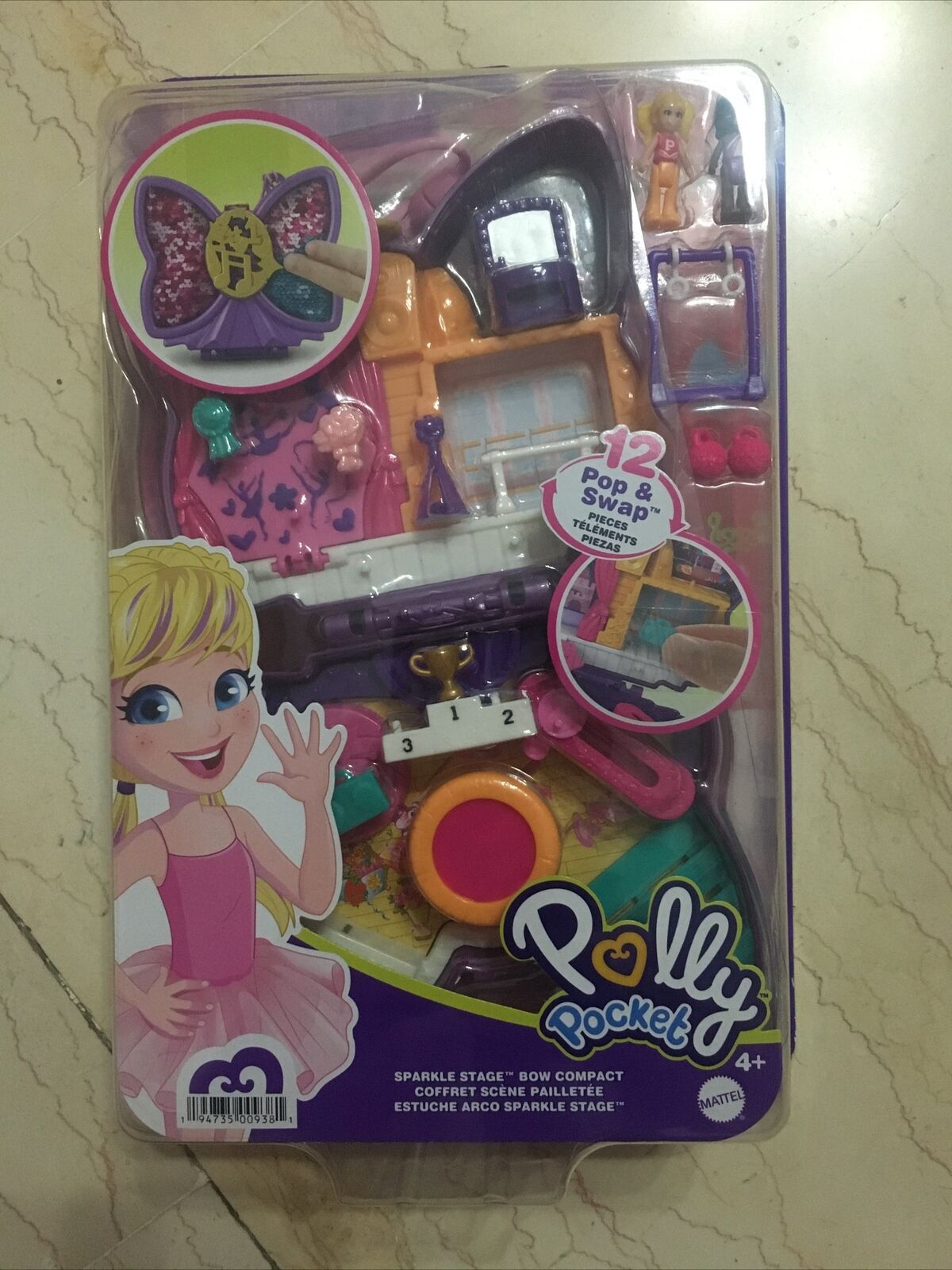 Polly Pocket Sparkle Stage Bow Compact Mattel 2021