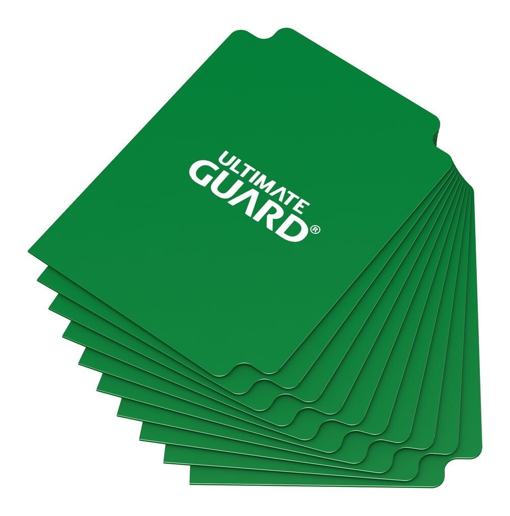 Divisori mazzi di carte Card Dividers Standard Size Green (10) Ultimate Guard