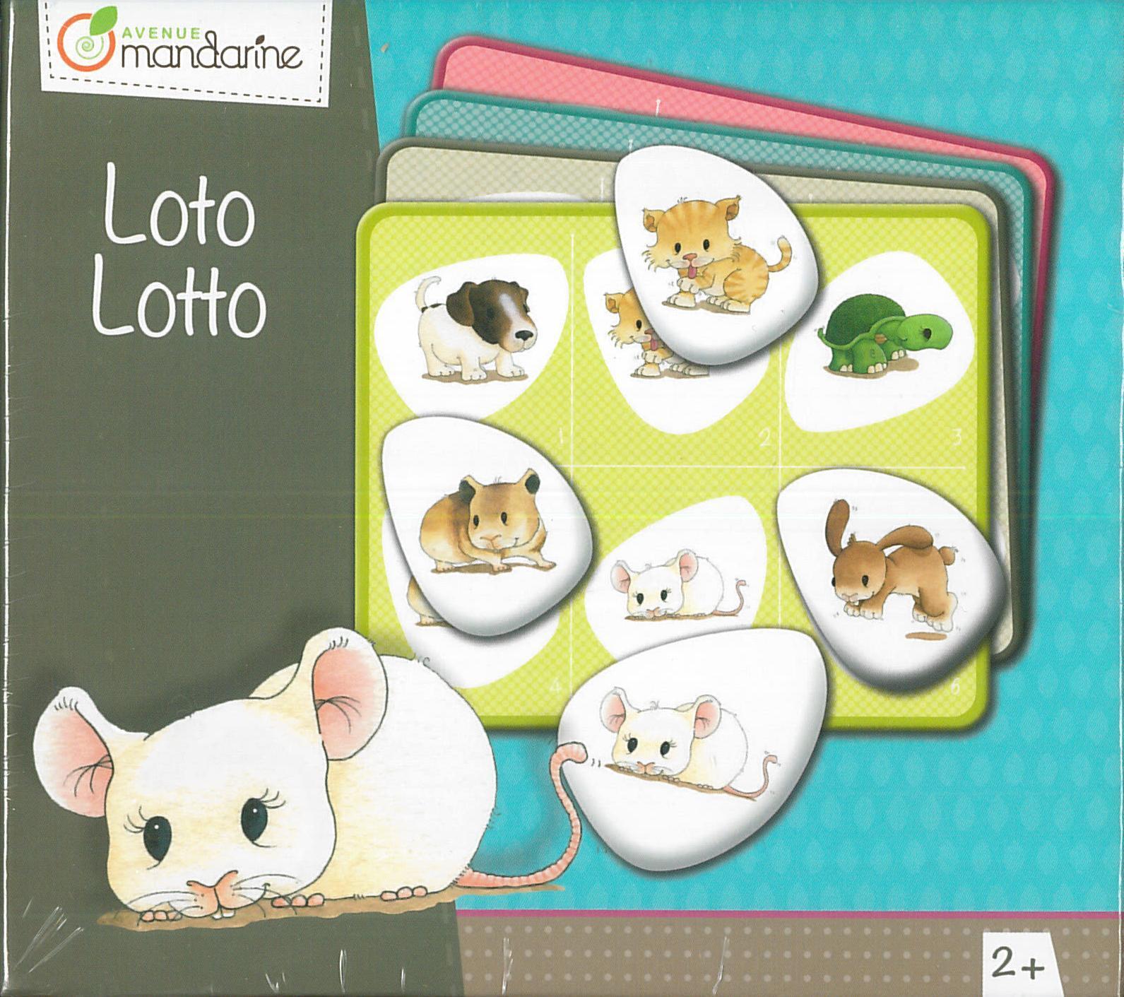 SCATOLA GIOCO LOTO ANIMALI DOMESTICI AVENUE MANDARINE ANNI 2+