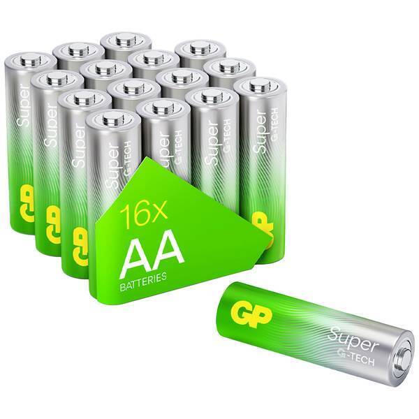 GP BATTERIES GPSUP15A067S16 BATTERIA STILO AA ALCALINA/MANGANESE 1.5 V 16 PZ