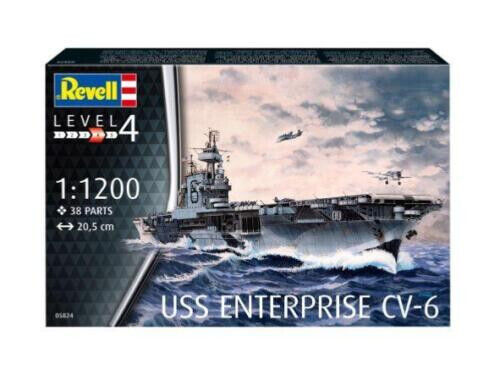 REVELL KIT  1:1200 NAVE PORTAEREI USS  ENTERPRISE CV-6  20,5 cm   ART 05824