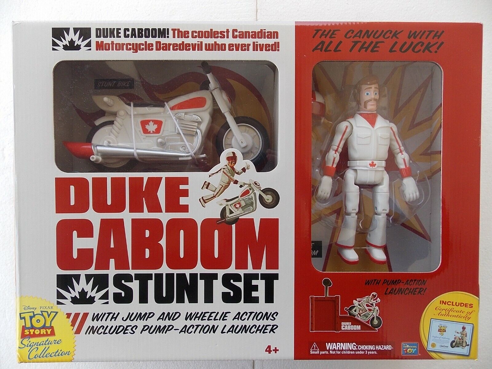 duke caboom stunt set toy story 4 signature collection motorcycle playset 64441