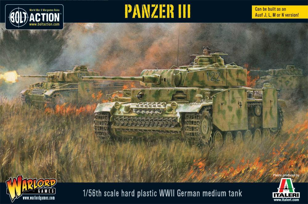 Panzer III Medium Tank - 1:56 / 28mm Plastic Scale Model Tank For Bolt Action by