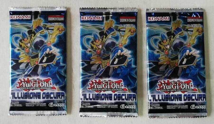 YU-GI-OH L'ILLUSIONE OSCURA 3 BUSTINE KONAMI