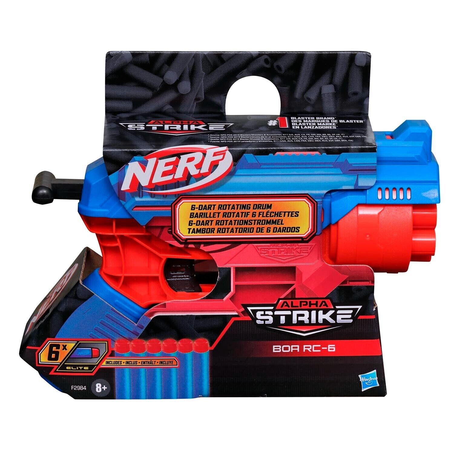 Hasbro Pistola Giocattolo Nerf Striker Boa RC-6 F2984