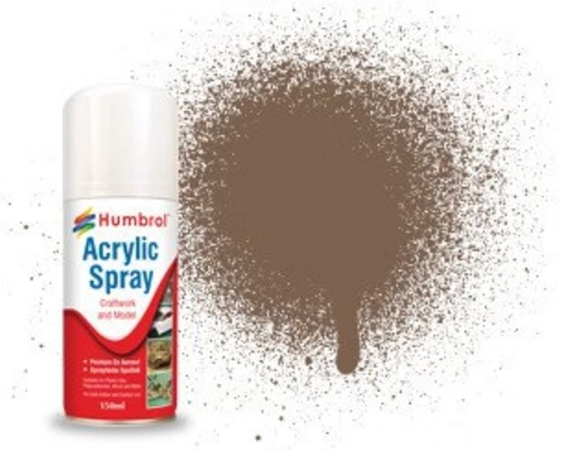 Humbrol Acrylic Spray Paint No.29 Dark Brown (150ml) AD6029 modellismo