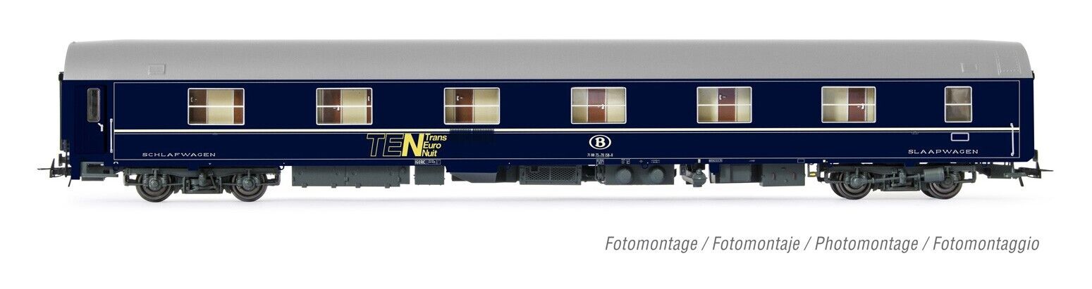 JOUEF HJ4161 - SNCB, carrozza letti T2 livrea CIWL con logo TEN