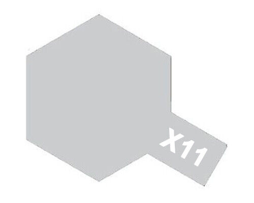 Tamiya 81511 Glossy Acrylic Paint X11 Chrome Silver (10ml) modellismo