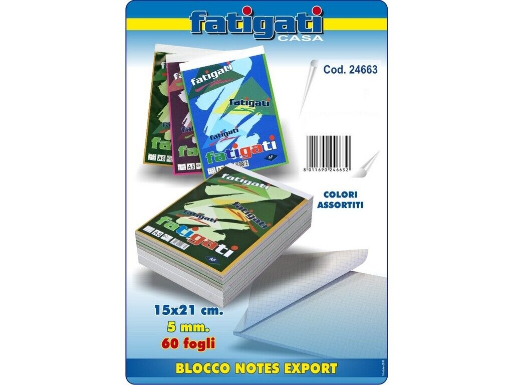 CARTOLERIA BLOCK NOTES CM. 15X21