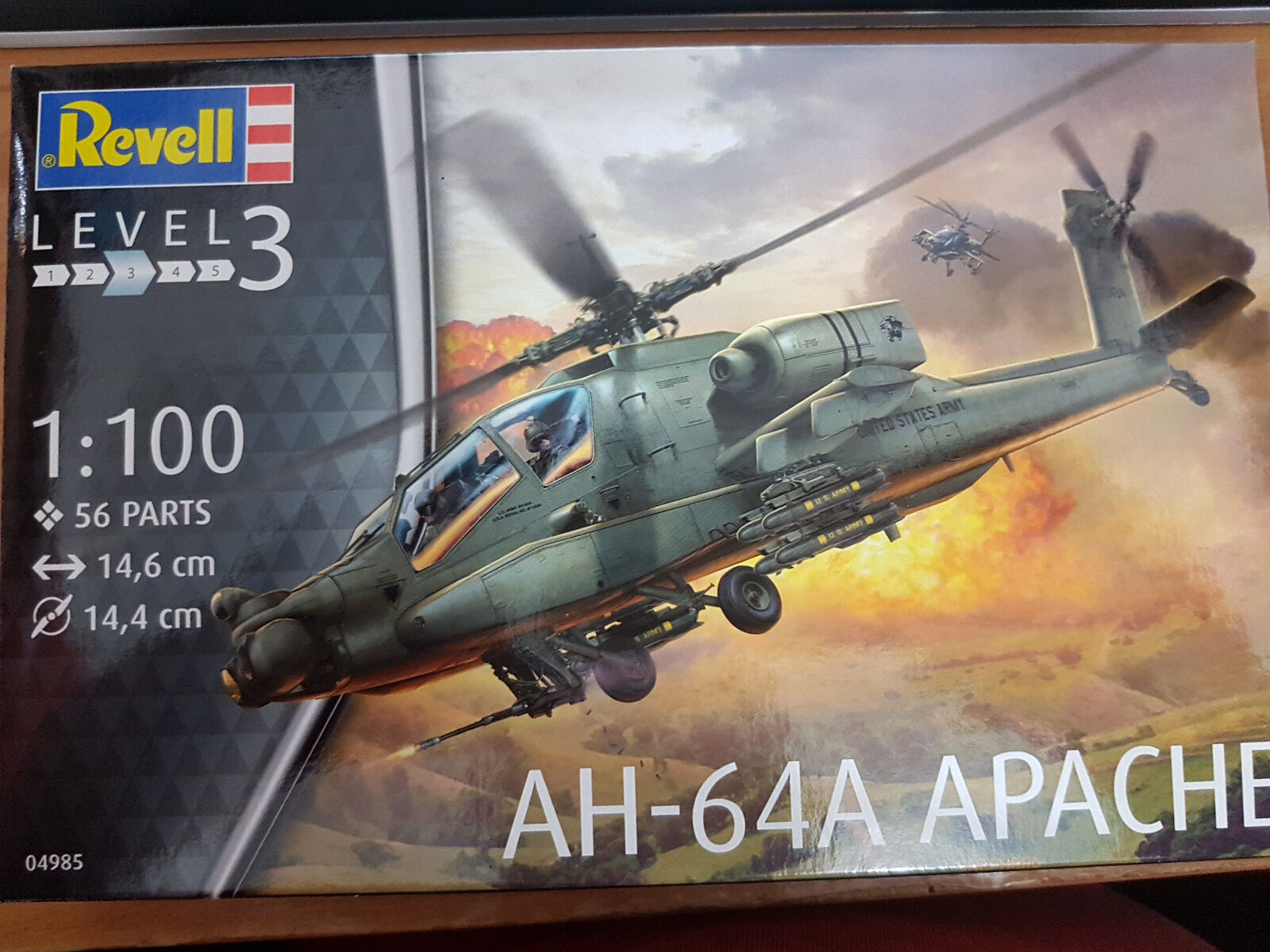 Boeing MDD AH-64A Apache Elicottero - Revell Kit 1:100 - 04985 Nuovo