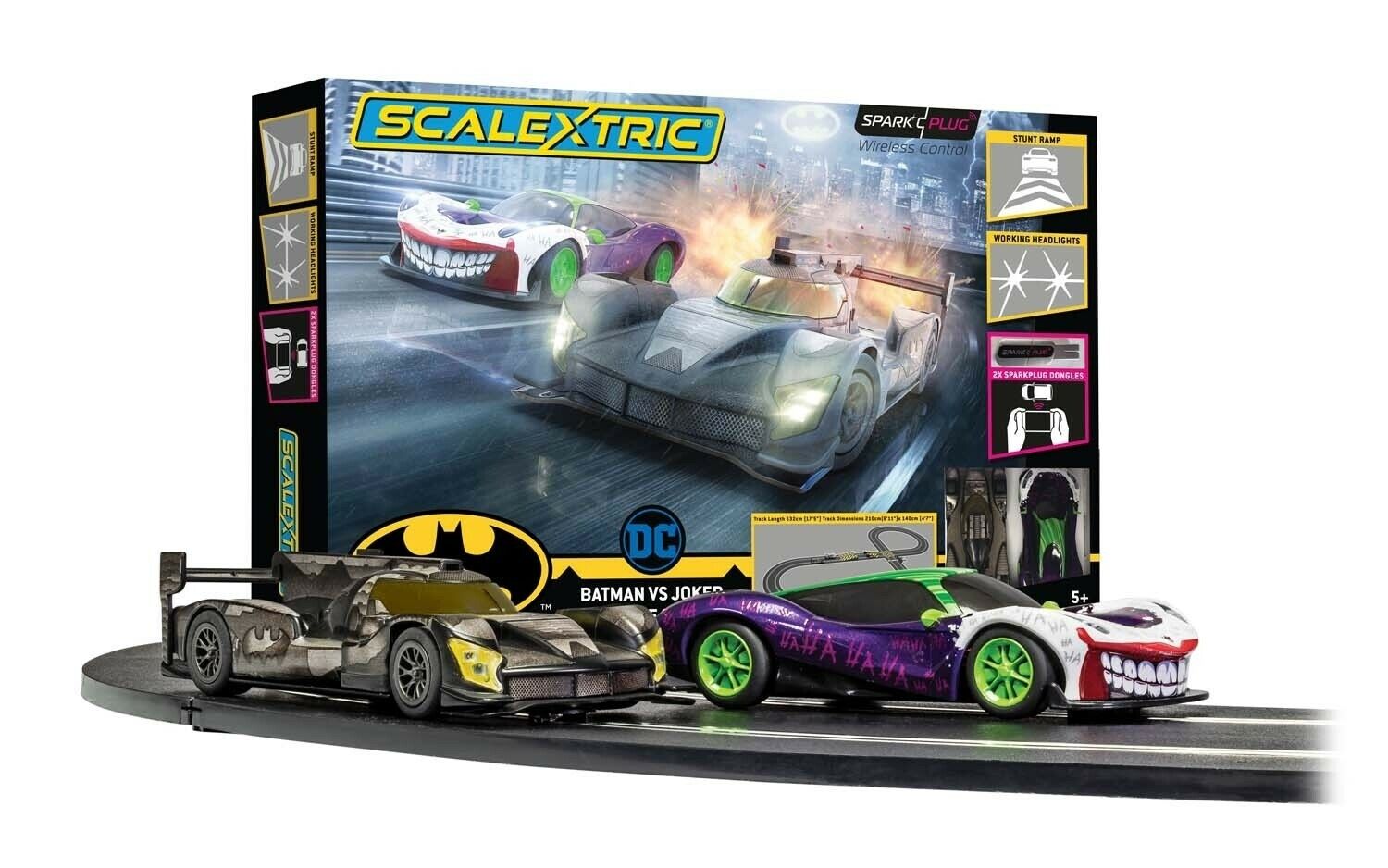 Scalextric Spark Plug - Batman Vs Joker Race Set [Presa Inglese UK] SCALEXTRIC
