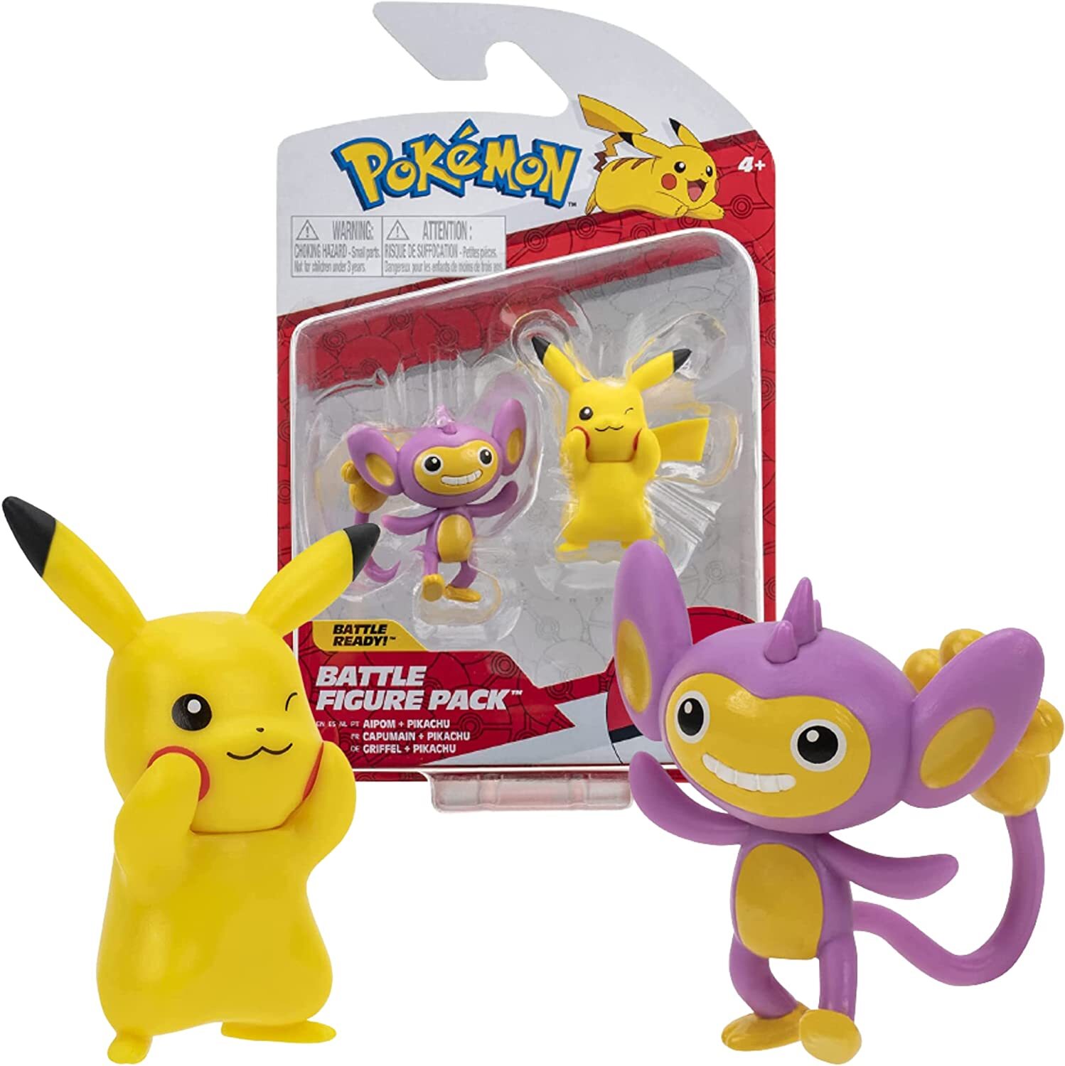 COLLEZIONE POKEMON Battle Figure Pack - Personaggi 5 cm Aipom e Pikachu, PK01030