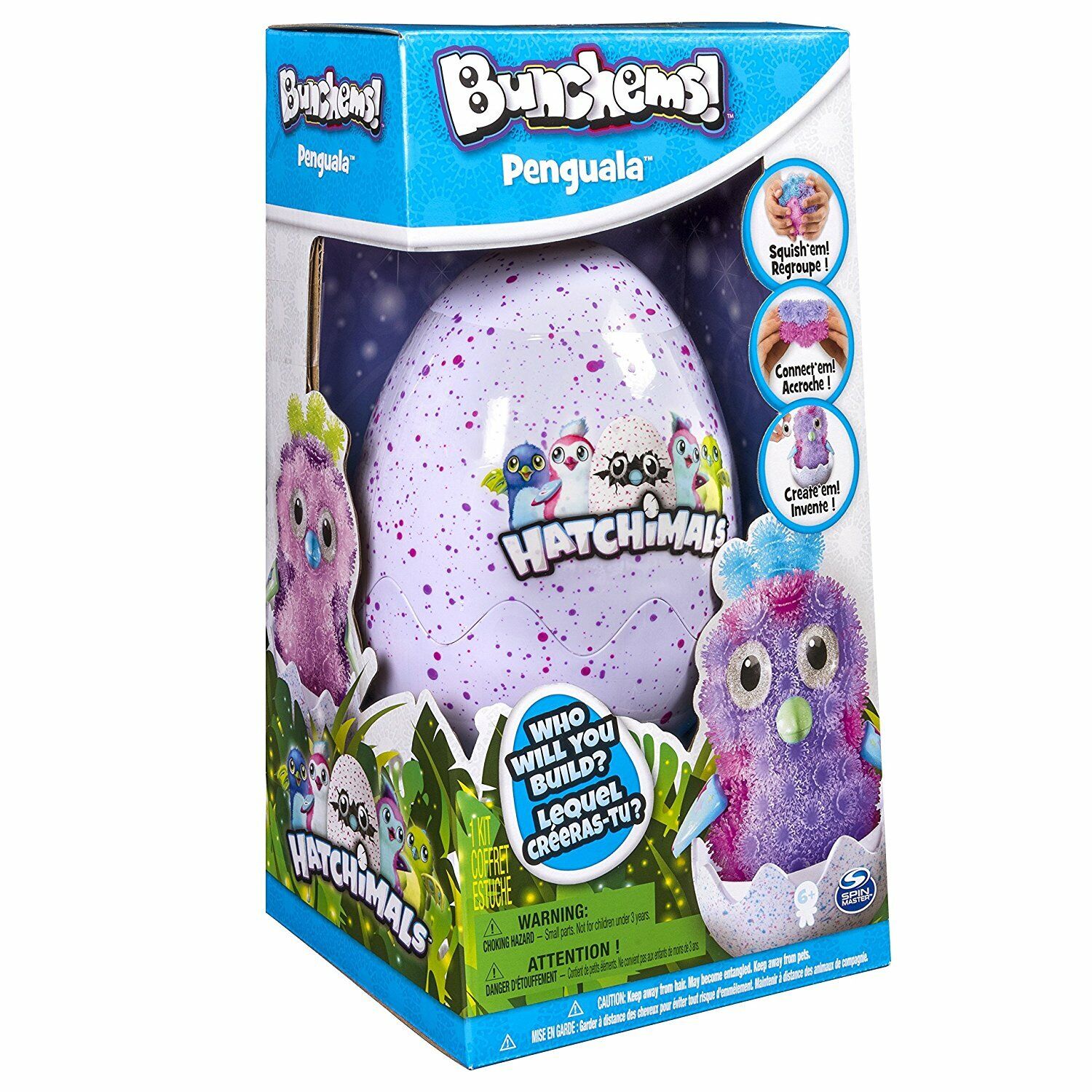 Bunchems Hatchimals Pinguino nell' Uovo di Spin Master 6041479