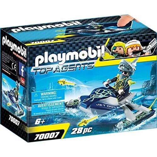 PLAYMOBIL 70007 Moto d'Acqua con Lanciarazzi del Team S.h.a.r.k.