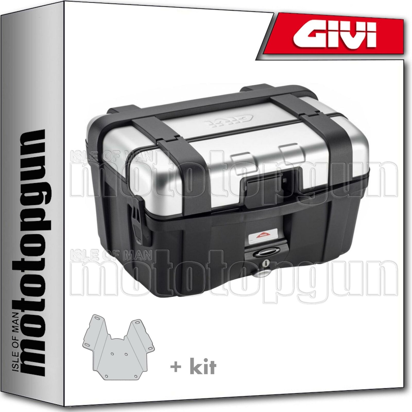 GIVI BAULETTO BLACK TRK46N + ATTACCO SUZUKI BURGMAN 400 K9 2014 14 2015 15