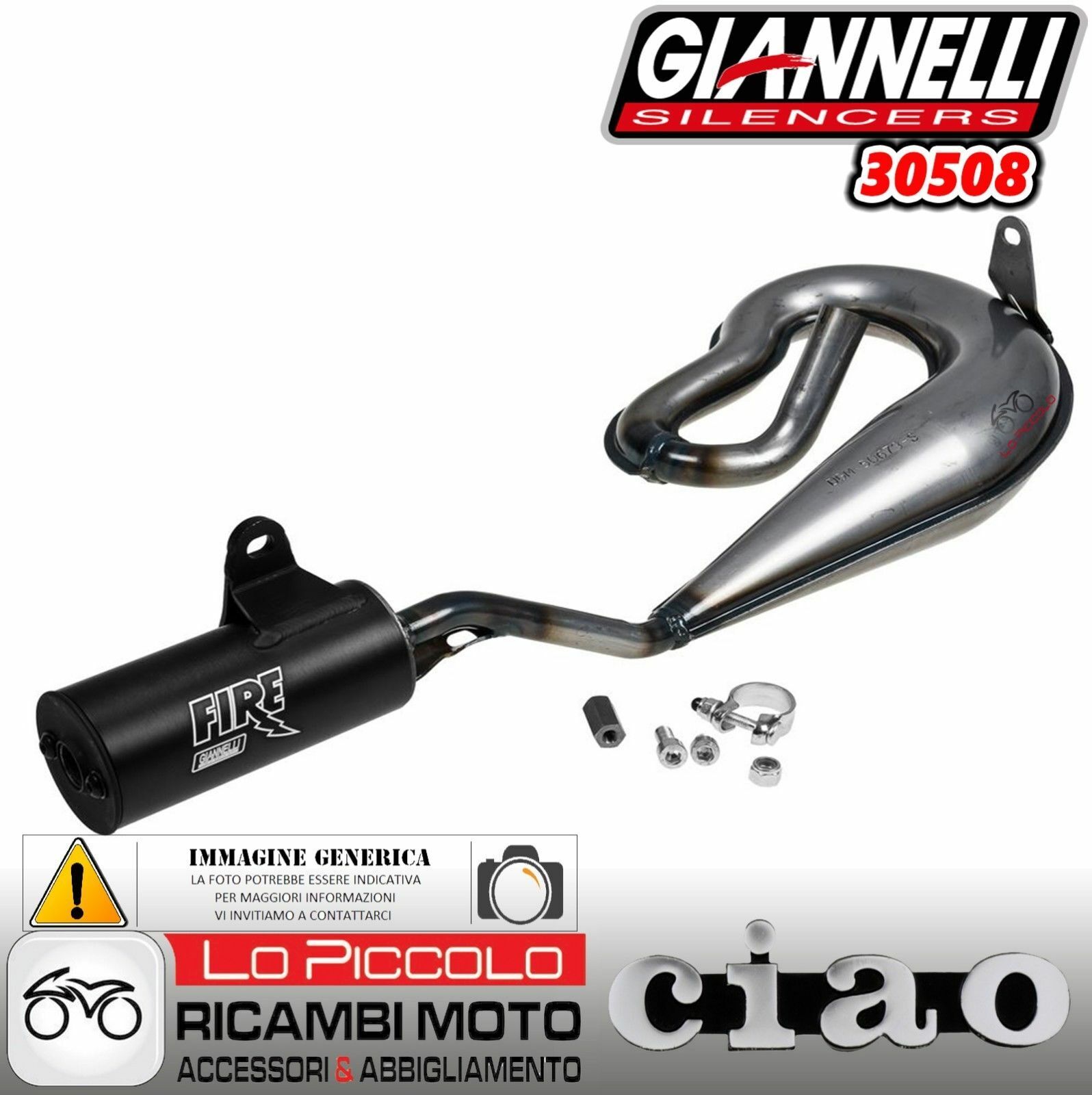 30508 MARMITTA + SILENZIATORE GIANNELLI VINTAGE PIAGGIO CIAO