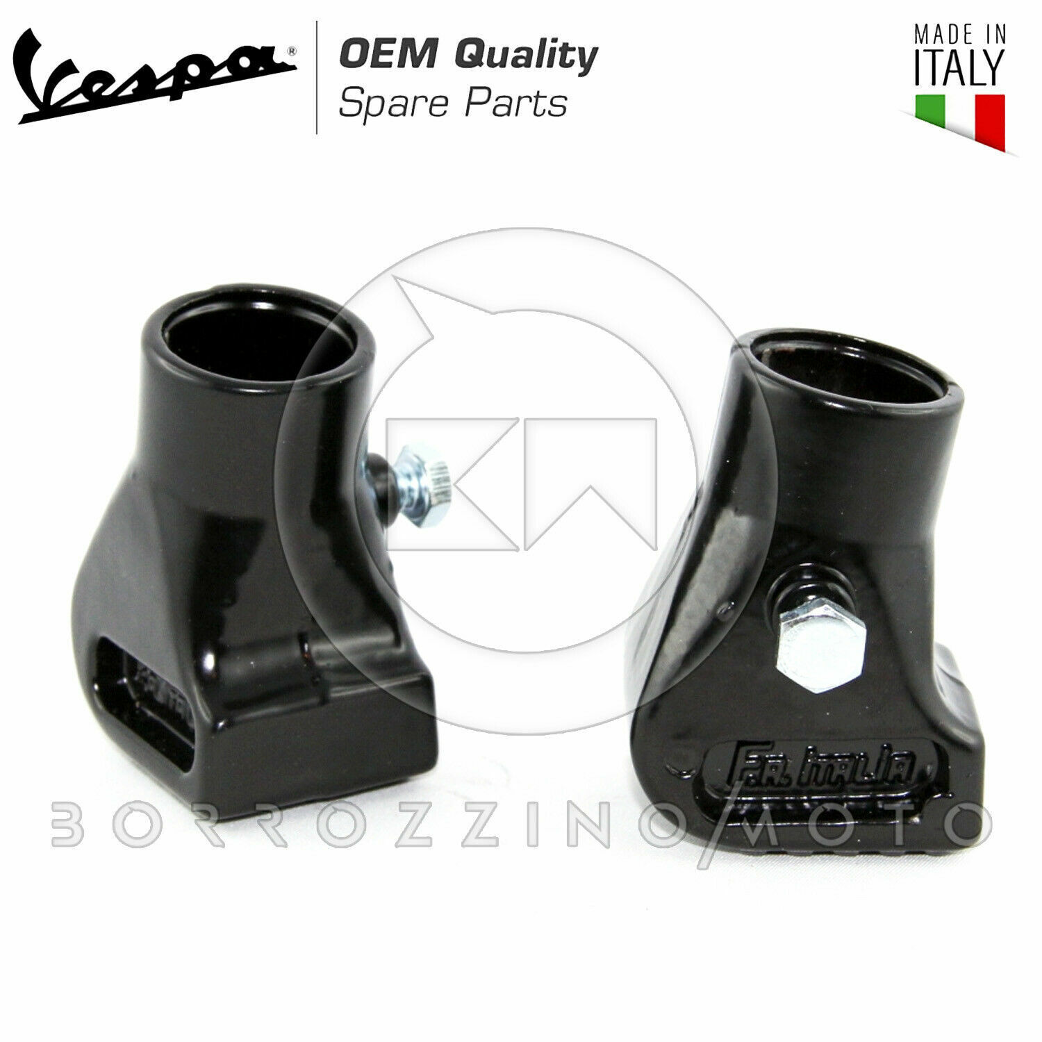 COPPIA SCARPETTE CAVALLETTO NERE PIAGGIO VESPA PX 200 E ARCOBALENO VSX1T 97