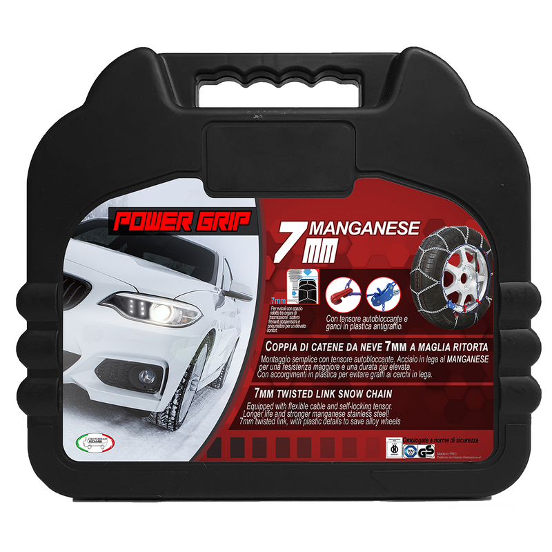 Catene da Neve Power Grip 7mm Omologate gruppo 130 per pneumatici 235/50R18