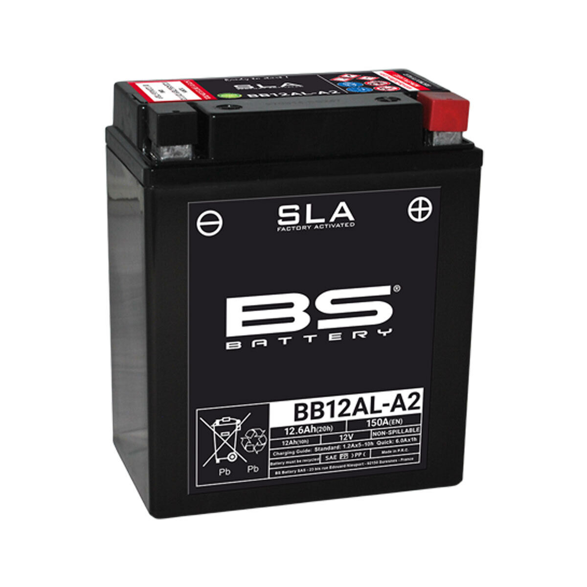 BATTERIA BS BATTERY SLA BB12AL-A2 FOR BMW 650 F GS 2000-2006