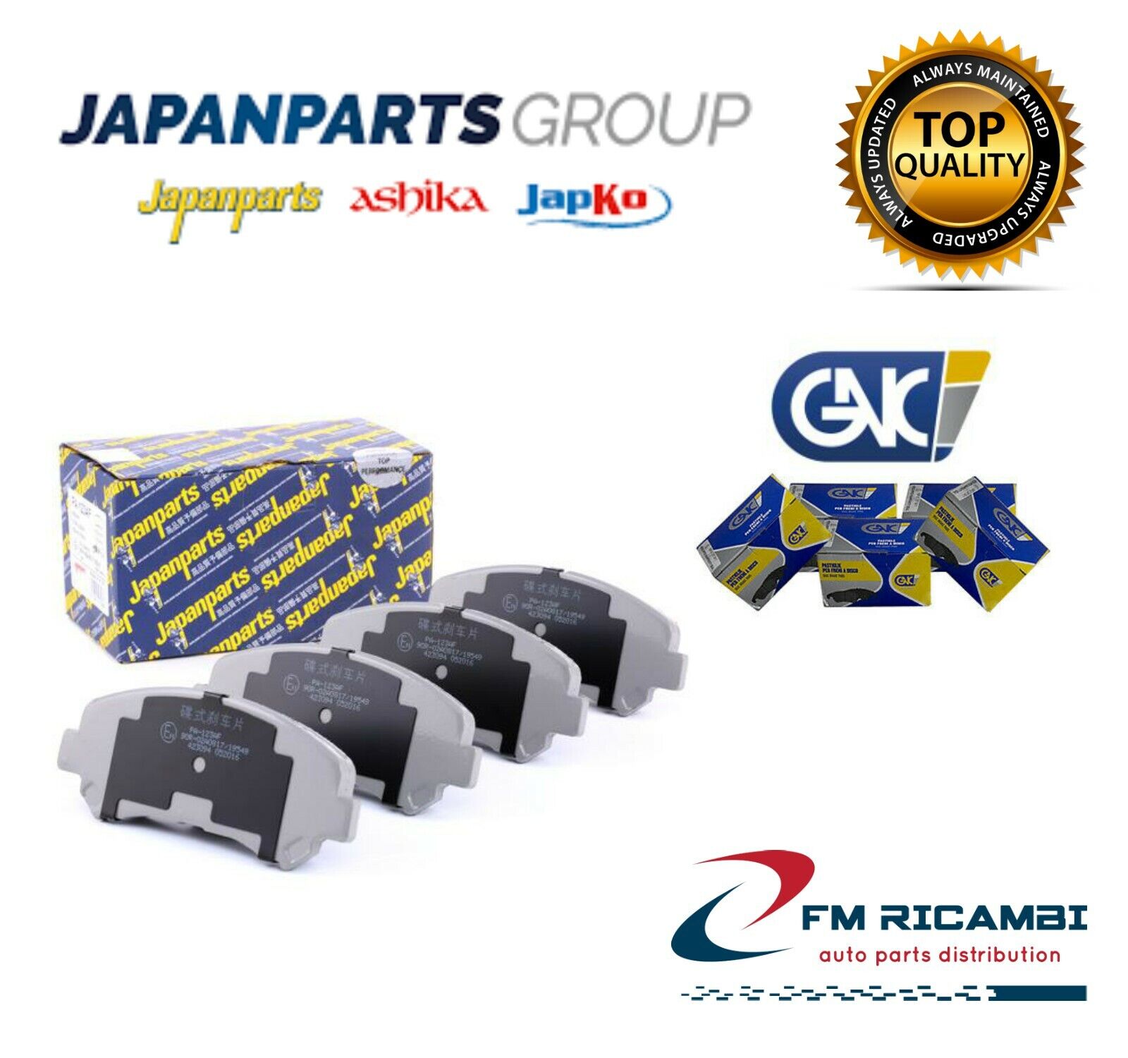 PA-0094AF JAPANPARTS PASTIGLIE FRENO FIAT 500 0.9 12-