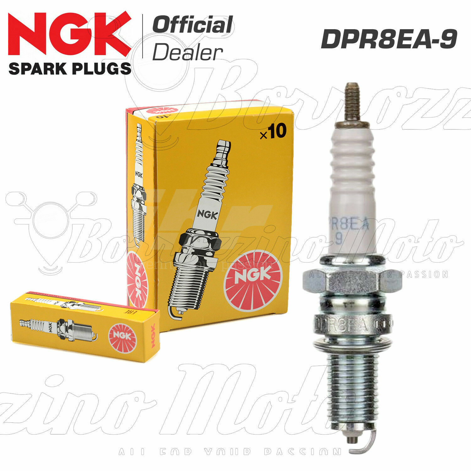 KIT 10 CANDELE DI ACCENSIONE NGK DPR8EA-9 CANDELA ORIGINALE